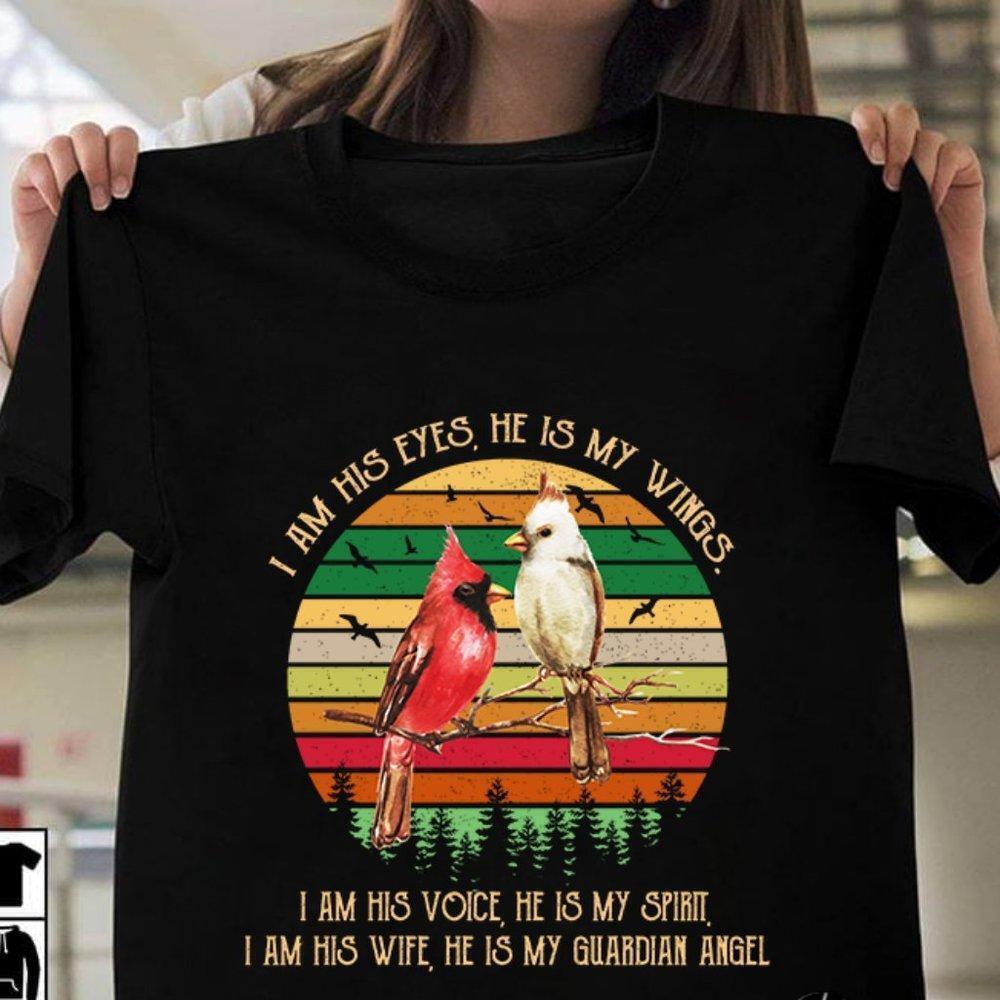 I Am His Wife He Is My Guardian Angle Shirt - Picture 1 of 4